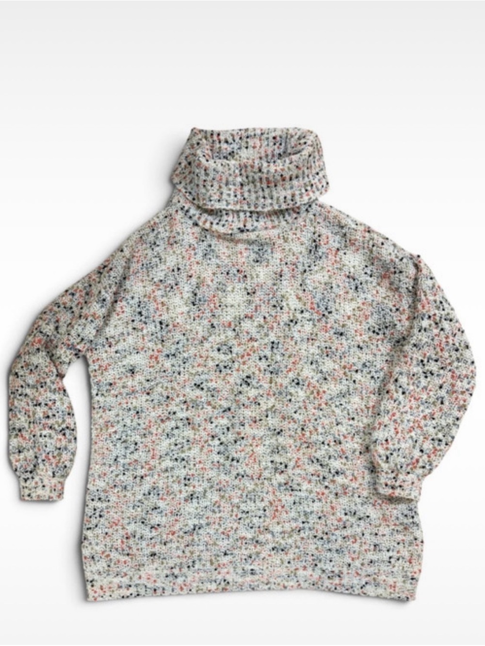moon & madison Cream Speckled Cowl Neck Sweater